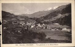 Flumet - View and Mount Blanc - CPA