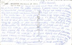 Argentiere - Under snow - CPA