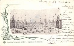 Paris - Exposition Universelle de 1900 - Esplanade des Invalides - Illustration - CPA