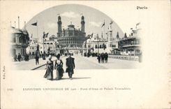 Paris - Fair Universal 1900 - Bridge Iena and Palais Trocadero - CPA