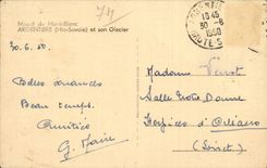 Montana de CPA Argentiere del montaje Blanc y de su glaciar