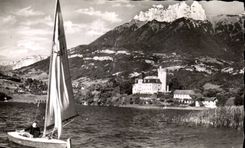 CPA Duingt le chateau Les dents de Lanfon 