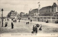 Malo les Bains - La Digue de Mer - Le Casino - CPA