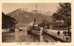 CPA Annecy Le port et le Mont Veyrier