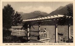 CPA Annecy Lathuile Vue sur le lac et le massif de la Tournette