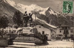 Chamonix - Monument de Saussure le Mont Blanc Hotel de la Poste - CPA 