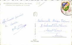 CPSM St Gervais les Bains church and needles of Warrens