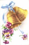 CPA Fantaisie Fleurs Cloche Bell