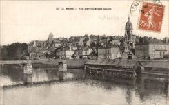 CPA Mans Seen partial of the quays