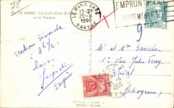 CPSM Mans the cathedral St Julien and the theater