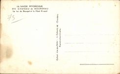 CPA the castle of Bourdeau the lake of Le Bourget and the Rovard Mount