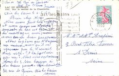 CPSM Lake of Le Bourget On the path of Chambotte