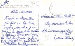 CPA Argenton sur Creuse L eglise St Benoit et les bords de la Creuse