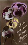 Fleurs Pensee - Pansy - A Toi Mon Coeur - CPA 