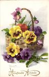 Fleurs Pensee - Pansy - Heureux Annee - CPA 