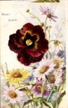 Fleurs Pensee - Pansy - Bonne Annee - CPA 