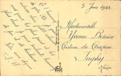 Fleurs Ste Yvonne - CPA 