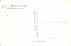 Avranches - el jardin botAnico y la iglesia de Notre Dame de los campos - CPA