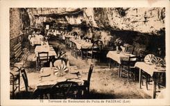 Padirac - Terrace of the Restaurant of the Well - CPA