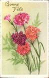 Fleurs Oeillet - Carnation - Bonne Fete - CPA 
