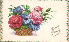 Fleurs Bonne Annee - CPA 