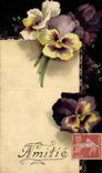 Fleurs Pensee - Pansy - Amitie - CPA 