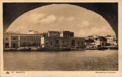 CPA Tunisia Bizerte Market with fish