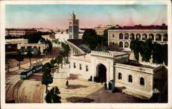 CPA Tunisia Tunis the kasbah and boulevard Bab Menara