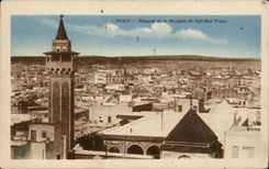 CPA Tunisia Tunis Minaret of the mosque of Sidi Ben Holes