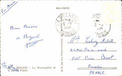 CPA Tunisia Bizerte the municipality and the public garden