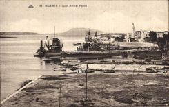 CPA Tunisie Bizerte Quai Amiral Ponte