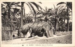 CPA Tunisie Gabes Habitation dans la palmeraie