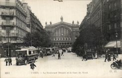 CPA Paris Boulevard Denain et la gare du Nord