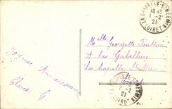 Fleurs Pensee - Pansy - bateau - CPA 