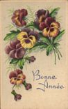 Fleurs Pensee - Pansy - Bonne Annee - CPA 