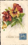Fleurs Pensee - Pansy - Bonne Annee - CPA 