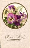 Fleurs Pensee - Pansy - Bonne Annee - CPA 