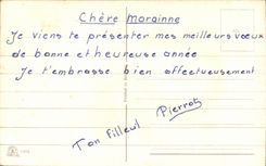 Fleurs Pensee - Pansy - Bonne Annee Fer a cheval - CPA 