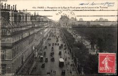 Paris - 1 - Panorama of the Street of Rivoli - CPA
