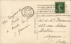 Paris - Souvenir - a Thought of Paris - CPA