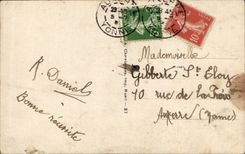 Fleurs Pensee - Pansy - Porte Bonheur - Trefle - Four leaf clover - CPA 