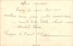 Fleurs Pensee - Pansy - Heureux Anniversaire - CPA 