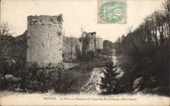 CPA Layered branches the tower with the machines and the line of fortifications (west coast)