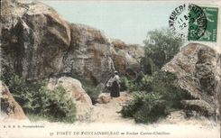 CPA Foret de Fontainebleau Rocher Cuvier Chatillon 