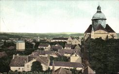 CPA Layered branches Panorama high city and low city