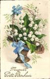 Fleurs Muguet - Porte Bonheur - Lily of the Valley - CPA 