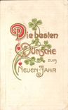 Festivals - Wishes - Die besten Wunschen zum neuen Jahr - clover - furnace leaf clover - carries happiness - CPA