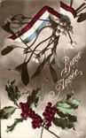 Festivals - Wishes - Happy New Year - houx - holly Netherlands Flag - CPA
