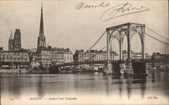 Rouen - Old Suspended bridge - CPA
