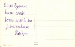 Festivals - Wishes - Happy New Year - houx - holly Horseshoe - CPA